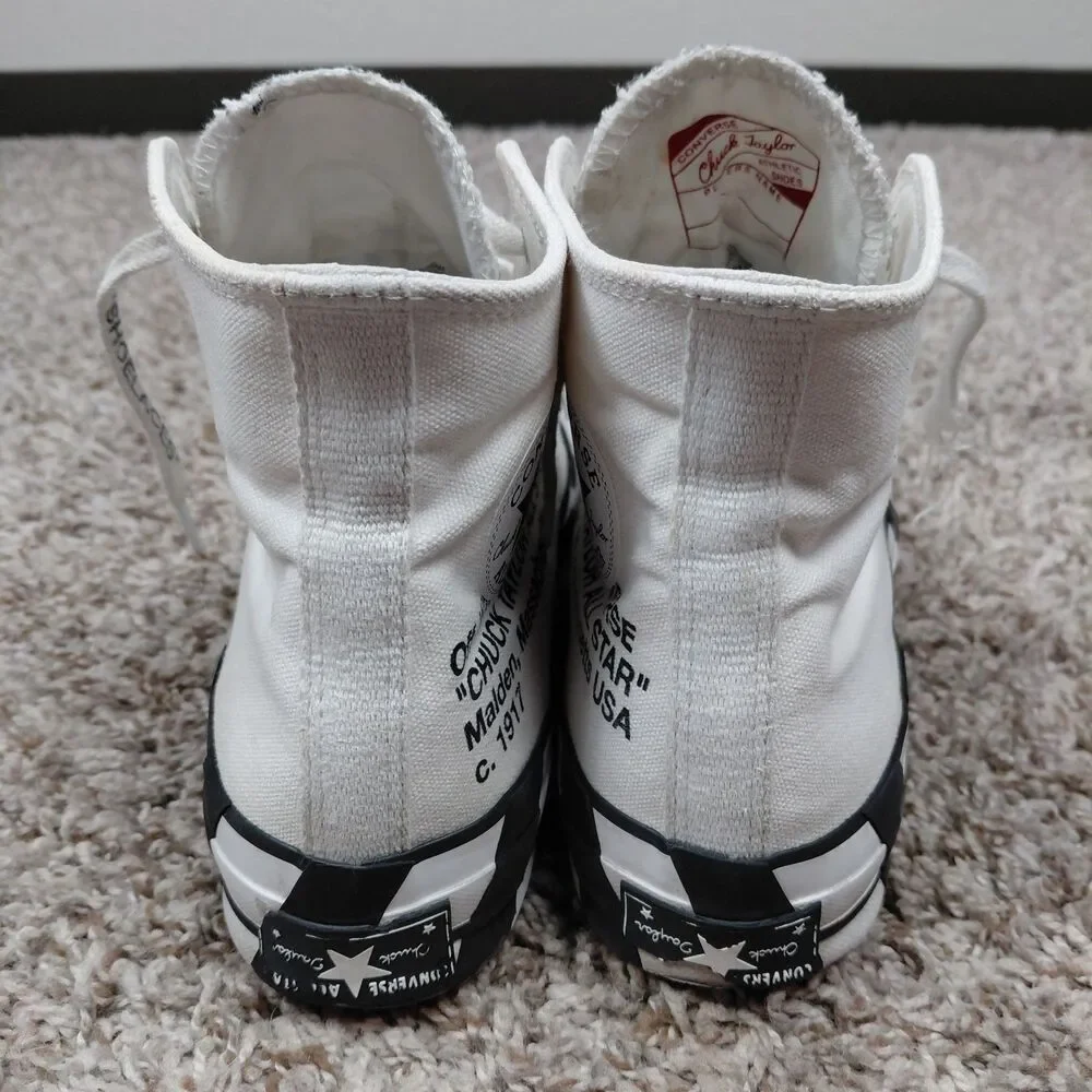 Converse Off White Chuck Taylor All-Star Hi Top Sneakers Mens 8 Womens 10